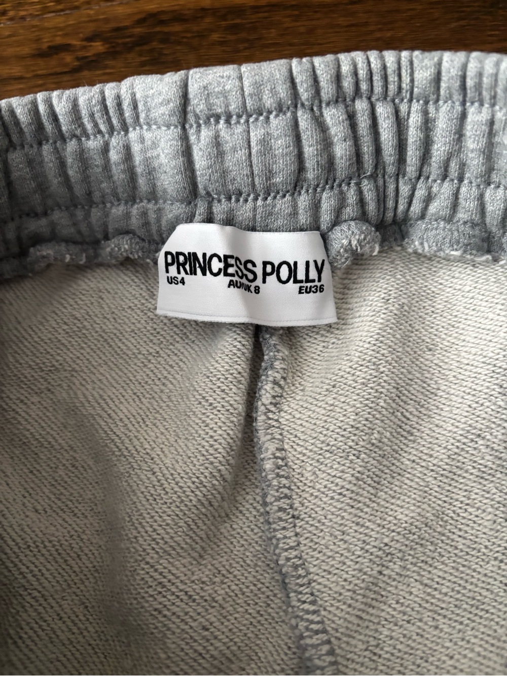 Princess Polly Cropped Wide Leg Culotte Relaxed Heather Gray Sweat Pant 4 - Picture 3 of 6